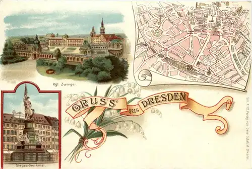 Gruss aus Dresden - Litho -226272
