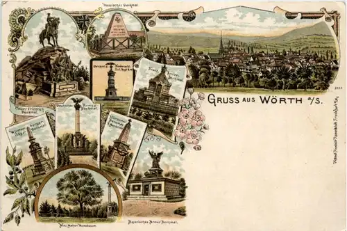 Gruss aus Wörth - Litho -224904