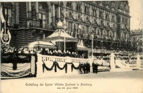 Hamburg - Enthüllung des Kaiser Wilhelm Denkmal 1903 -226842