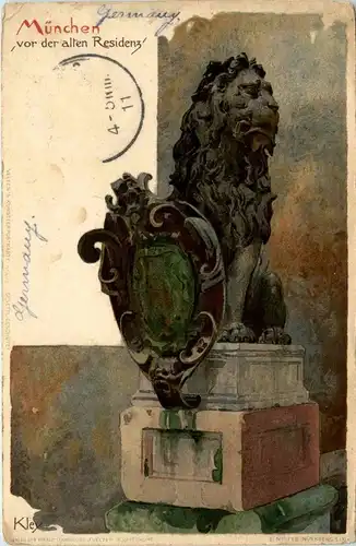 München - Litho - Künstlerkarte Kley -227848