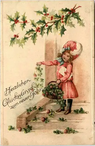 Neujahr - Kind - Prägekarte -227662