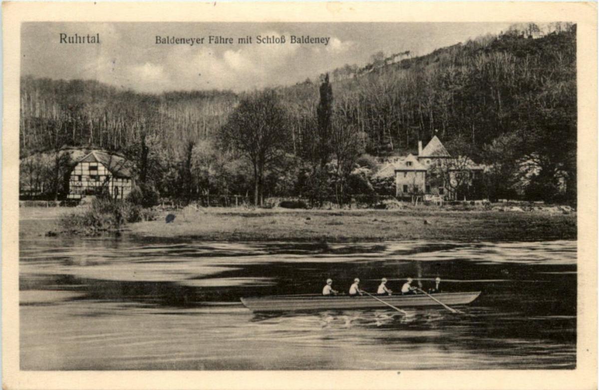 Baldeneyer Fähre mit schloss Baldeney 226796 oldhting.de