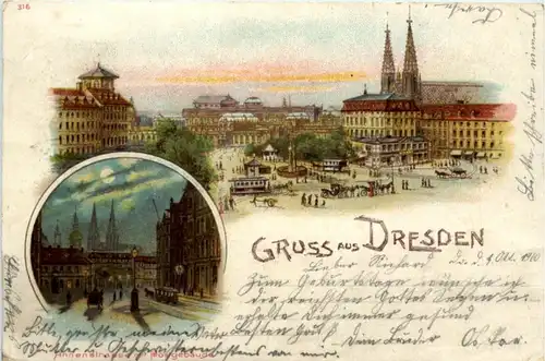 Gruss aus Dresden - Litho -226266