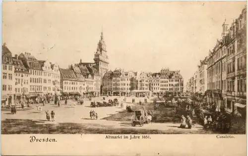 Dresden - Altmarkt im Jahre 1651 -226836