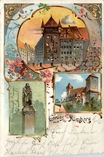 Gruss aus Nürnberg - Litho -227552