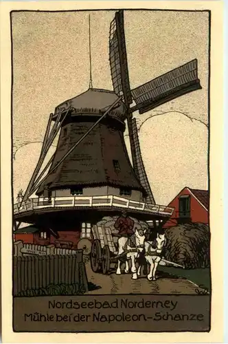 Norderney - Mühle der Napoleaon Schanze -225658