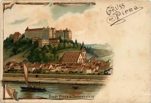 Gruss aus Pirna - Litho -228170