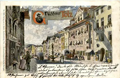 Gruss aus Tölz - Litho -225742