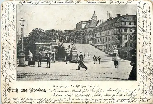 Gruss aus Dresden - Treppe zur Brühlschen Terasse -228510