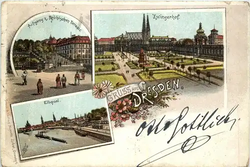 Gruss aus Dresden - Litho -228604