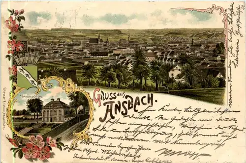 Gruss aus Ansbach - Litho -226436