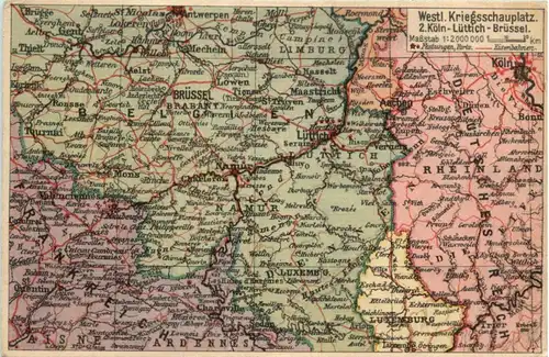 Kriegsschauplatz Köln Lüttich Brüssel -227356