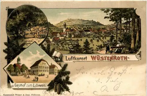 Gruss aus Wüstenroth - Litho -228984