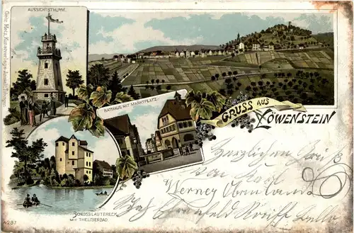 Gruss aus Löwenstein - Litho -229124