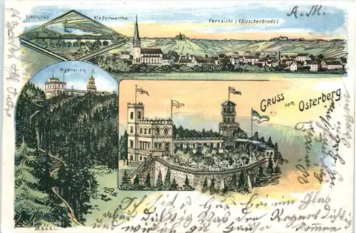 Gruss vom Osterberg - Körzschenbroda - Litho -227332