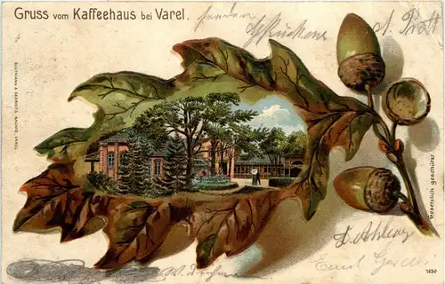 Gruss aus Kaffeehaus bei Varel - Litho -229704