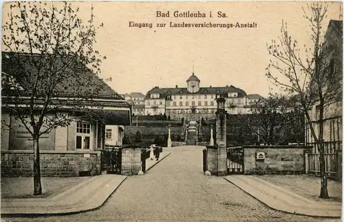 Bad Gottleuba - Eingang zur Landesversicherungs Anstalt -267918