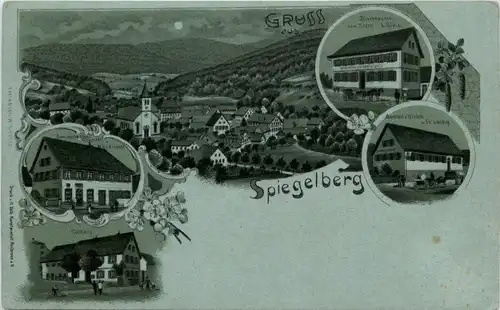 Gruss aus Spiegelberg - Litho -228974