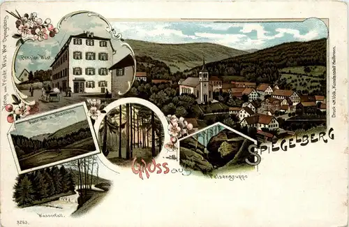 Gruss aus Spiegelberg - Litho -228972