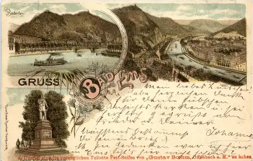 Gruss aus Bad Ems - Litho -229694