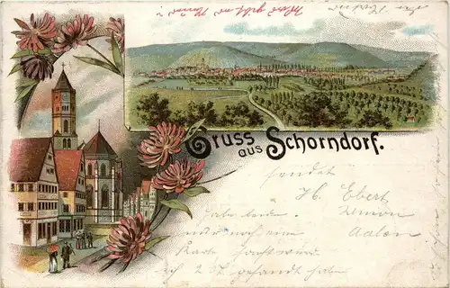 Gruss aus Schorndorf - Litho -229078