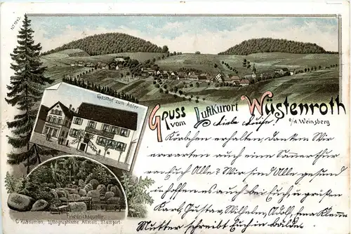 Gruss aus Wüstenroth - Litho -228986