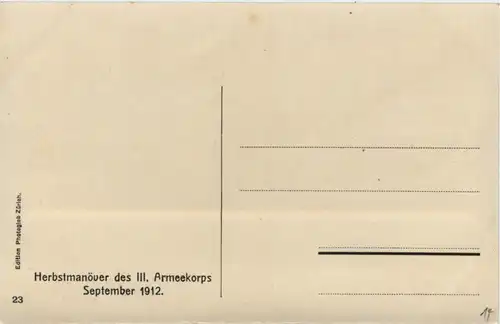 Herbstmanöver des III. Armeekorps 1912 -229284