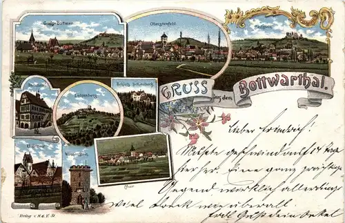 Gruss aus dem Bottwathal - Litho -229052