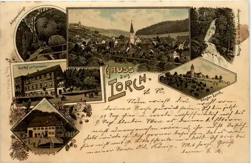 Gruss aus Lorch - Litho -229112