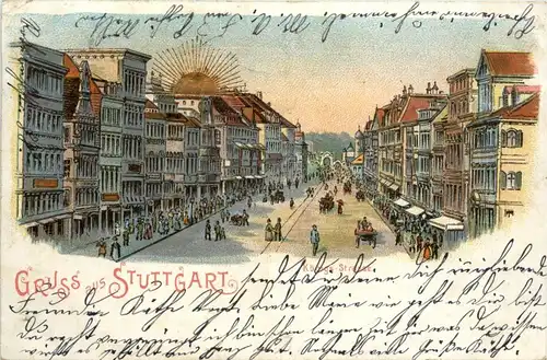 Gruss aus Stuttgart -Litho -229428