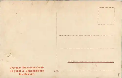 Werbekarte - Dresdener Margarine Werk -228742