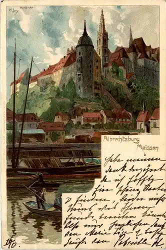 Meissen - Albrechtsburg - Litho - sign. Kley -228110