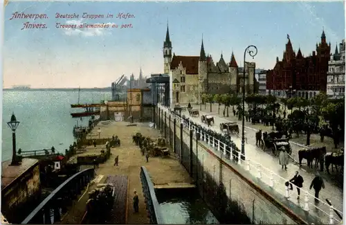 Antwerpen - Deutsche Truppen im Hafen - Feldpost -230288