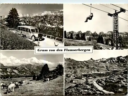 Gruss von den Flumserbergen - Postbus -268646