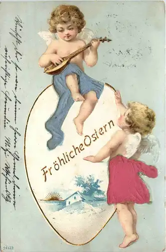 Ostern- Engel Stoffkarte -230662