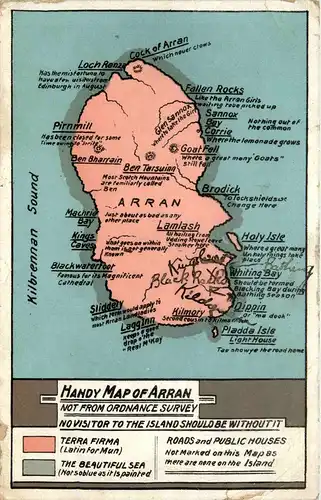 Handy Map of Arran -229968