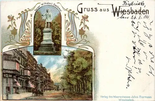 Gruss aus Wiesbaden - Litho -229376