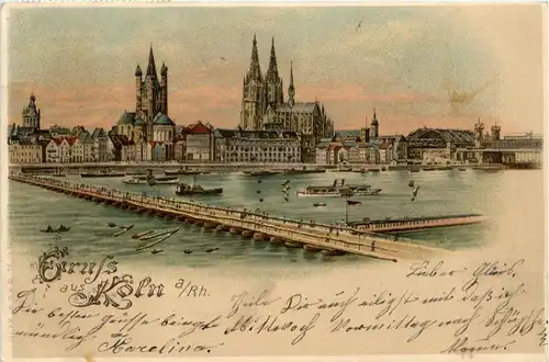 Gruss aus Köln - Litho -229396