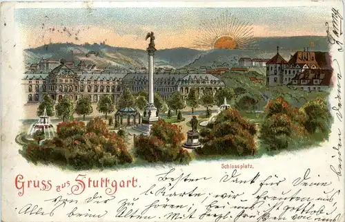 Gruss aus Stuttgart -Litho -229416