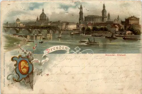 Gruss aus Dresden - Litho -228622