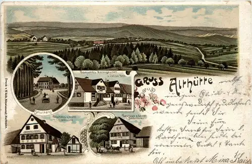 Gruss aus Althütte - Litho -228958