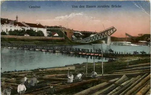 Grodno - Von den Russen zerstörte Brücke -231256