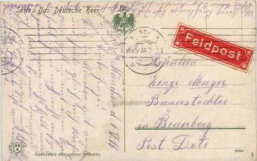 Infanterie in befestigter Stellung - Feldpost -230562