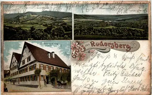 Gruss aus Rudersberg - Litho -229082