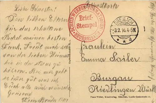 Breisach - Feldpost Scheinwerfer Formation -230472