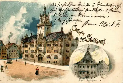 Gruss aus Stuttgart -Litho -229432