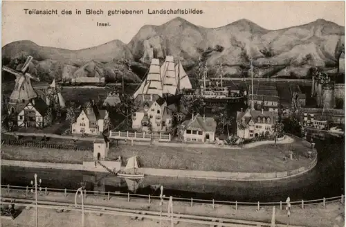 in Blech getriebenes Landschaftsbild -232002