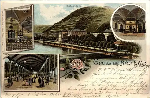 Gruss aus Bad Ems - Litho -229692