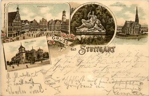 Gruss aus Stuttgart - Litho -229854