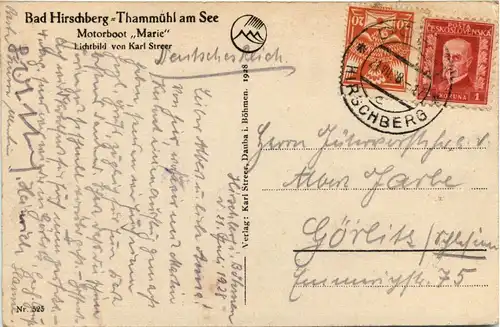 Bad Hirschberg - Thammühl - Motorboot Marie -231234